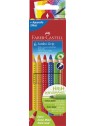 Faber-Castell Farbstift Jumbo GRIP · 6 Farben sortiert im Kartonetui.