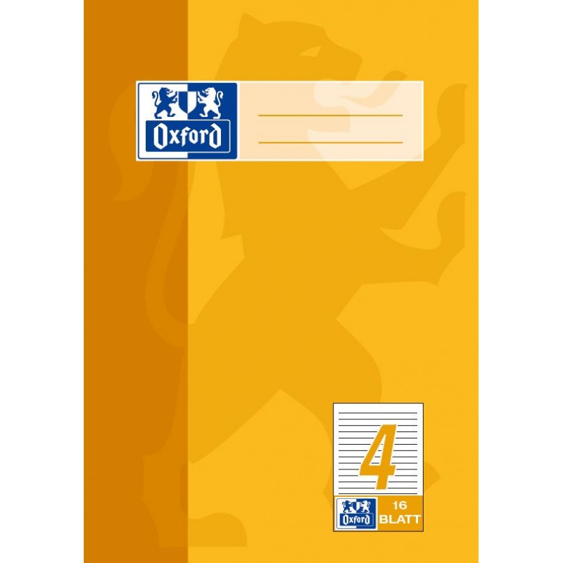 Oxford Schulheft A5 · Lineatur 4 (liniert 9mm) · 90 g/m² · 16 Blatt