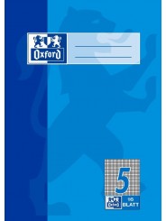 Oxford Schulheft A5 · Lineatur 5 (kariert 5 mm) · 90 g/m² · 16 Blatt