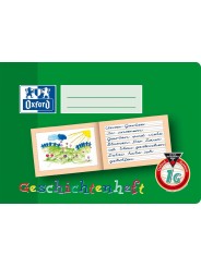 Oxford Geschichtenheft A5 quer · Lineatur 1G · 90 g/m² · 16 Blatt