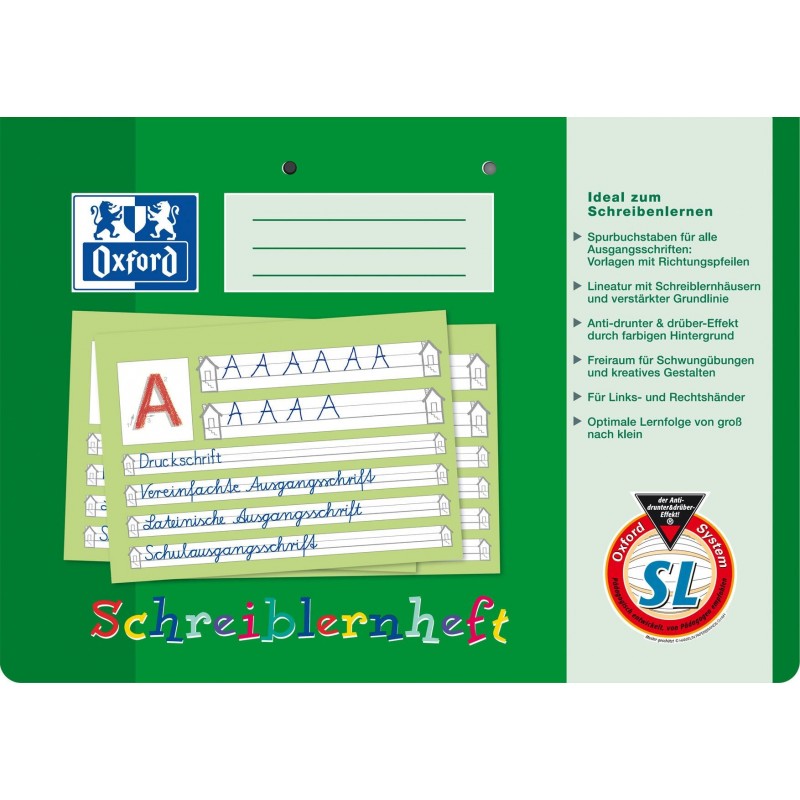 Oxford Schreiblernheft A4 quer · Lineatur SL · 90 g/m²