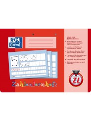 Oxford Zahlenlernheft A4 quer · Lineatur ZL · 90 g/m²