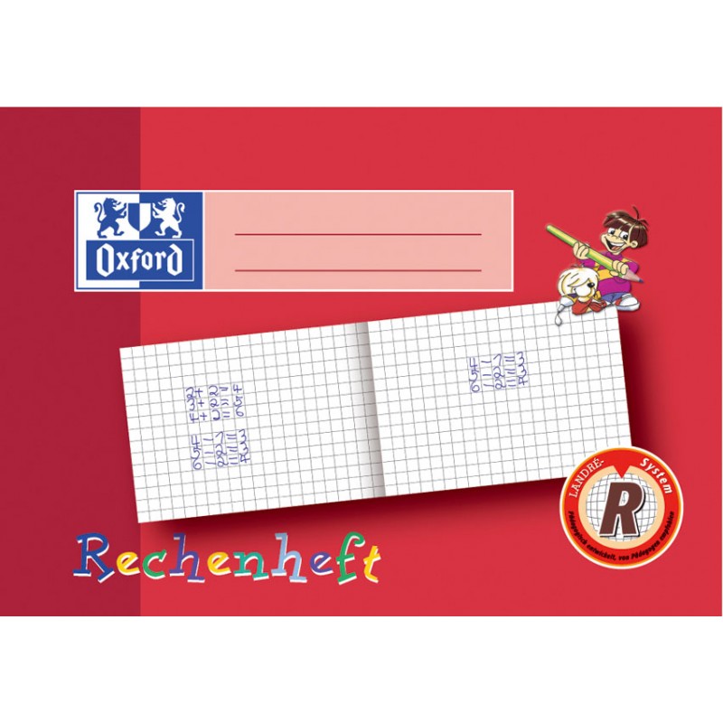 Oxford Rechenheft A5 quer · 16 Blatt · Lineatur R · 90 g/m²