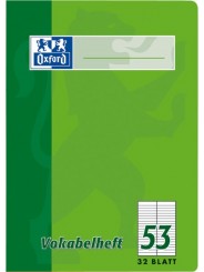 Oxford Vokabelheft A6 · Lineatur 53 (2 Spalten) · 90 g/m² · 32 Blatt