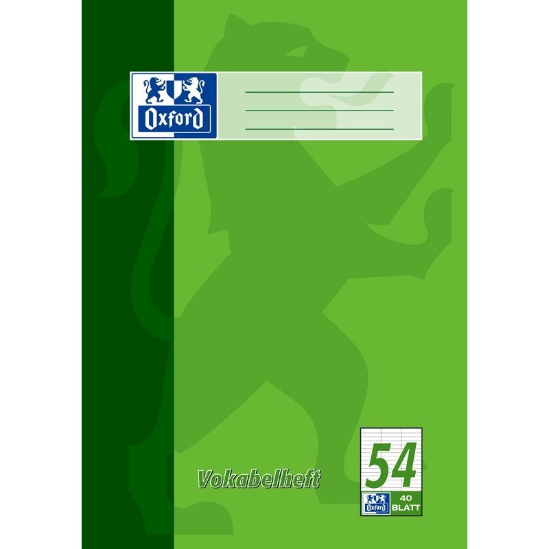 Oxford Vokabelheft A4 · Lineatur 54 (3 Spalten) · 90 g/m²  · 40 Blatt