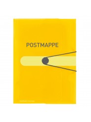 Herlitz Postmappe A4 ·  transparent Kunststoff gelb ·  easy orga to go Gummizugmappe