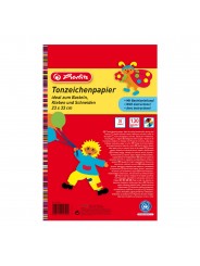 Herlitz Tonzeichenpapierblock 130 g/m² · 23 x 33 cm · 20 Blatt in 10 Farben