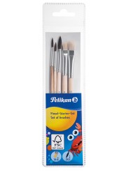 Pelikan Pinsel Starter-Set mit 5 Stück (3 x Feinhaar · 2 x Borsten)