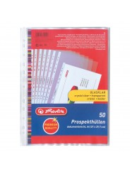 Herlitz Prospekthülle · A4 · Premium · glasklar · 50 Stück