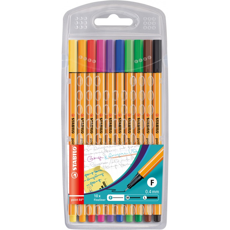 STABILO® Fineliner STABILO® point 88® Etui mit 10 Stiften