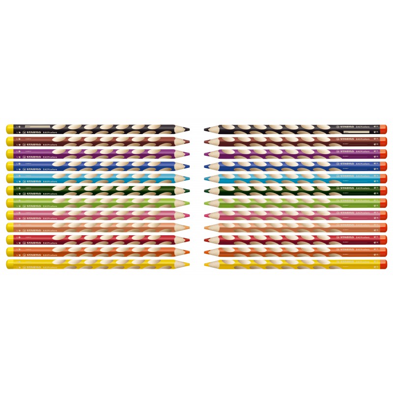 STABILO® Ergonomischer Dreikant-Buntstift STABILO® EASYcolors · 12er Etui · Rechts-/Linkshänder