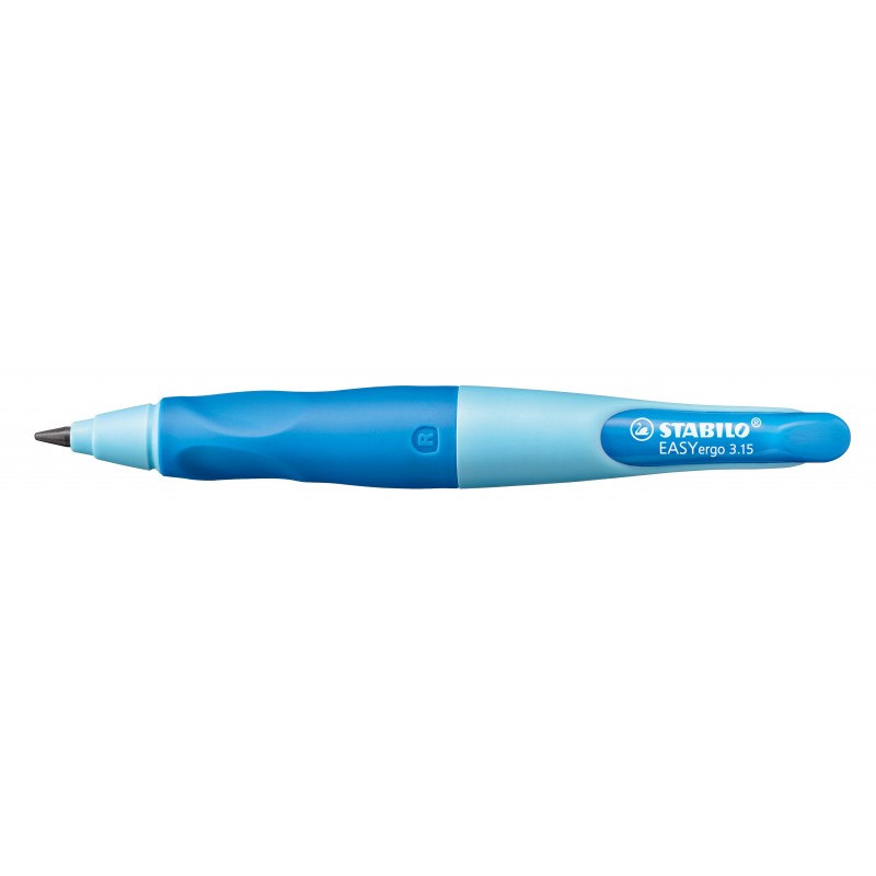 STABILO® Ergonomischer Druckbleistift zum Schreibenlernen STABILO® EASYergo 3.15 + Spitzer · blau · Rechts-/Linkshänder