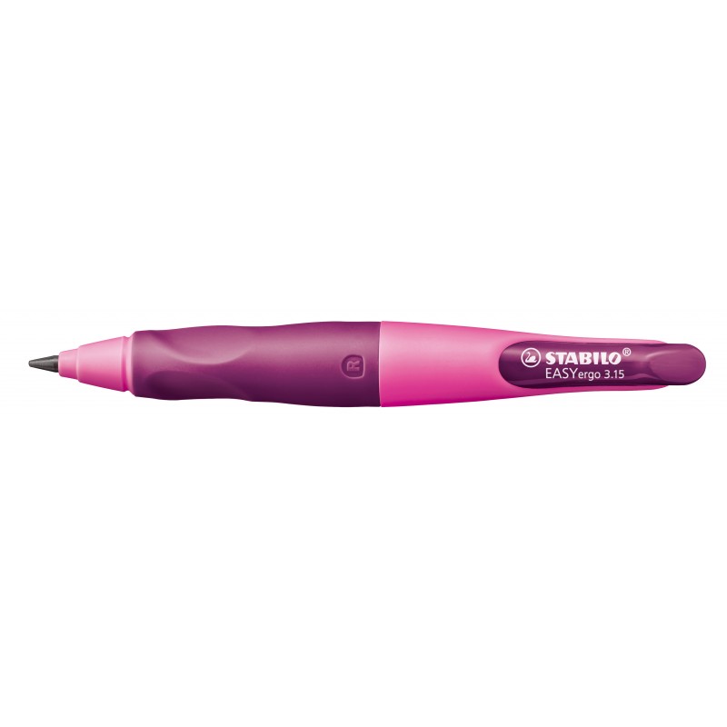 STABILO® Ergonomischer Druckbleistift zum Schreibenlernen STABILO® EASYergo 3.15 + Spitzer · rosa · Rechts-/Linkshänder