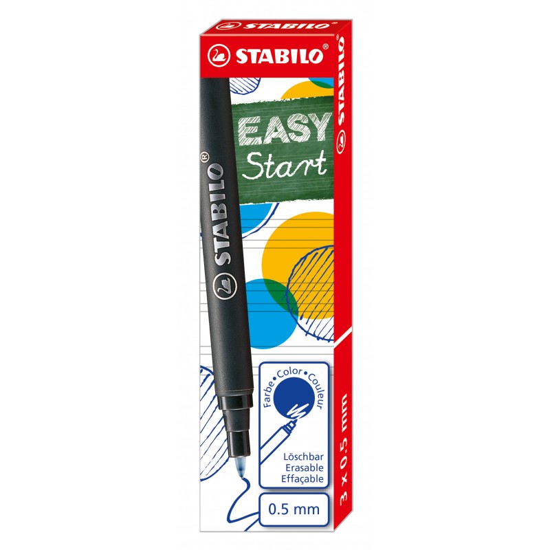 STABILO® Patrone STABILO® EASYoriginal medium · 0,5 mm · blau · Faltschachtel mit 3 Patronen