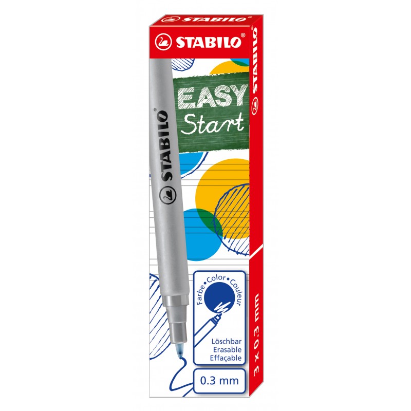 STABILO® Patrone STABILO® EASYoriginal fine · 0 ·3 mm · blau · Faltschachtel mit 3 Patronen