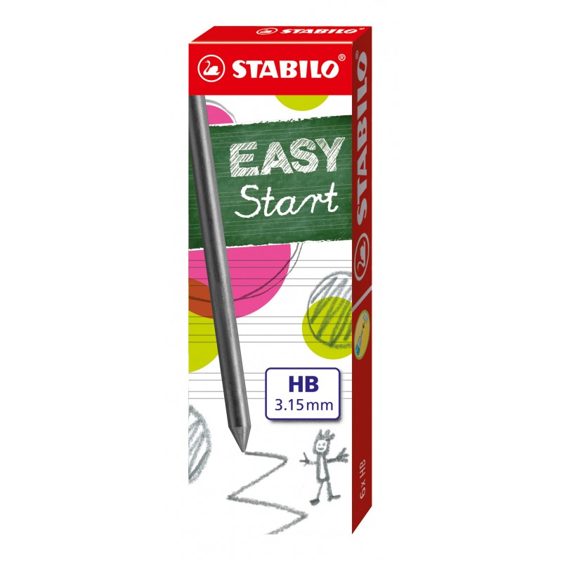 STABILO® Nachfüllminen STABILO® EASYergo 3.15 · HB · Faltschachtel mit 6 Minen