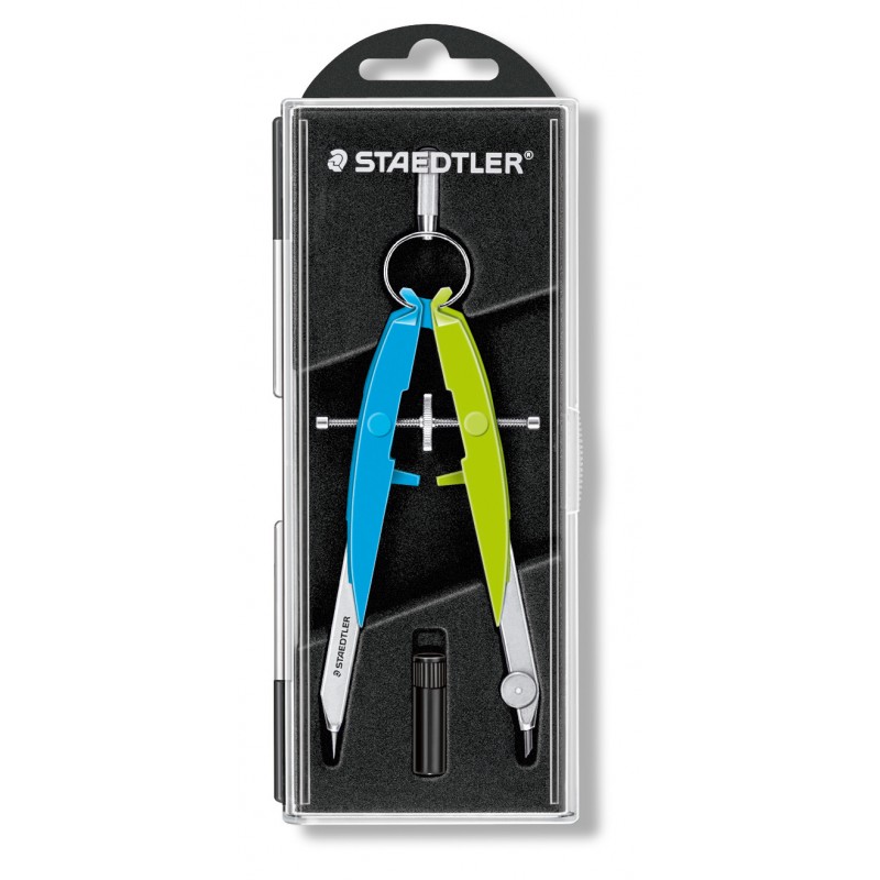 STAEDTLER® Zirkel Mars® comfort Präzisions-Geometriezirkel 556 00-N1 · 225 mm · 154 mm · Neon blau