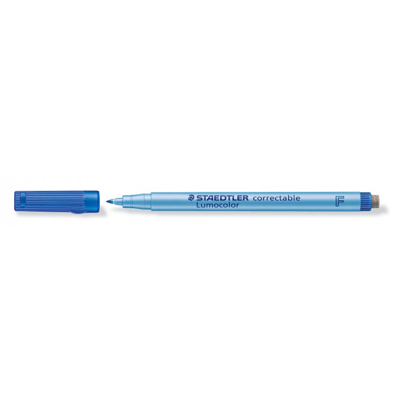 STAEDTLER® Folienstift Lumocolor correctable · F-Spitze ca. 0 ·6 mm · blau