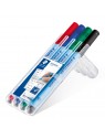 STAEDTLER® Folienstift Lumocolor® correctable ·F-Spitze ca. 0 ·6 mm · Box mit 4 Farben