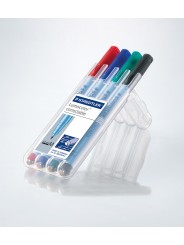 STAEDTLER® Folienstift Lumocolor® correctable · M-Spitze ca. 1 ·0 mm · Box mit 4 Farben