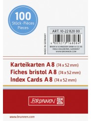 BRUNNEN Karteikarte A8 blanko weiß 100St