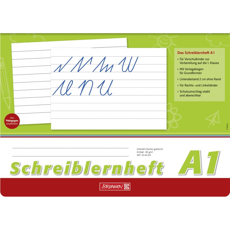 BRUNNEN Schreiblernheft · DIN A4 quer · Lineatur A1