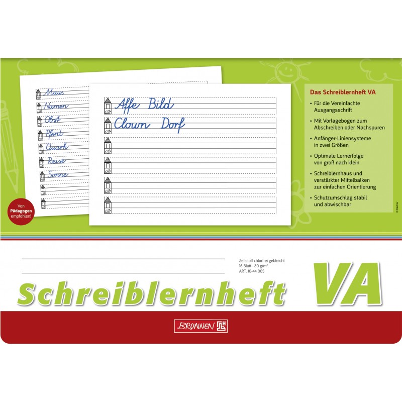 BRUNNEN Schreiblernheft VA-Schrift