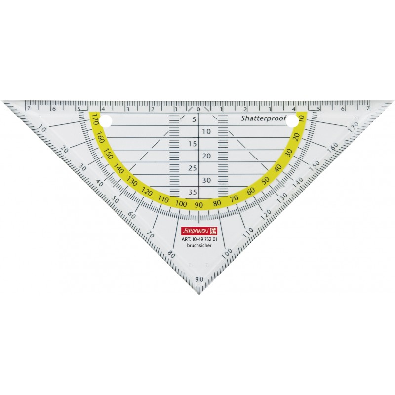 BRUNNEN Geometrie-Dreieck 16cm bruchsicher abheftbar