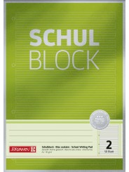 BRUNNEN Schulblock · DIN A4 · Lineatur 2 · 50 Blatt · Premium