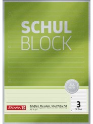 BRUNNEN Schulblock · DIN A4 · Lineatur 3 · 50 Blatt · Premium