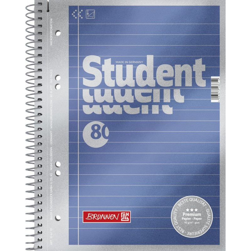 BRUNNEN Premium-Collegeblock · DIN A5 · liniert