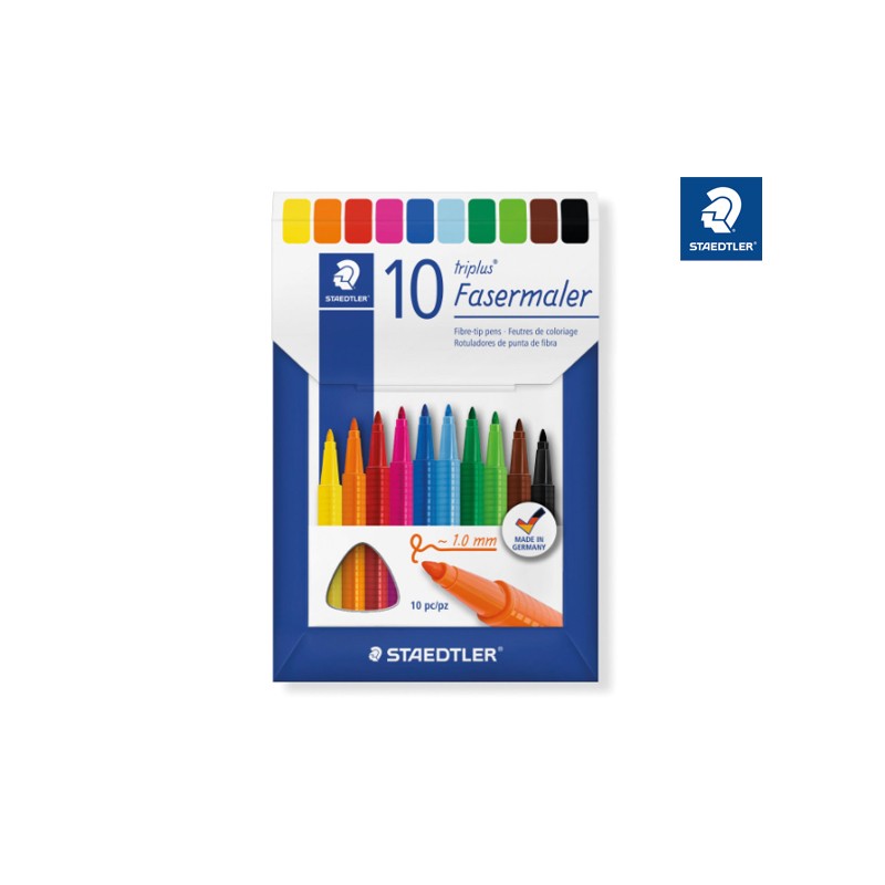 STAEDTLER® · Fasermaler triplus color · 10St Etui