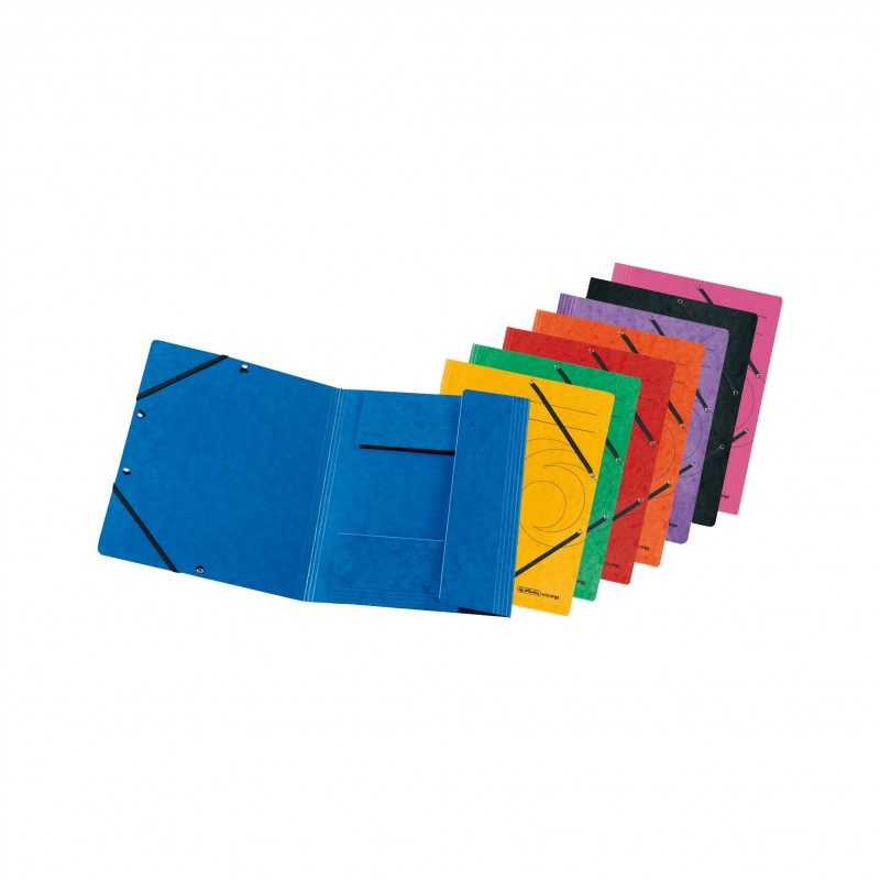 Herlitz Einschlagmappe / Jurismappe Colorspan · mit Gummizug · Colorspan-Karton, 355 g/qm · blau