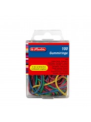 Herlitz Gummiband / Gummiring ·  100 Stück · 20 - 70mm · farbig sortiert