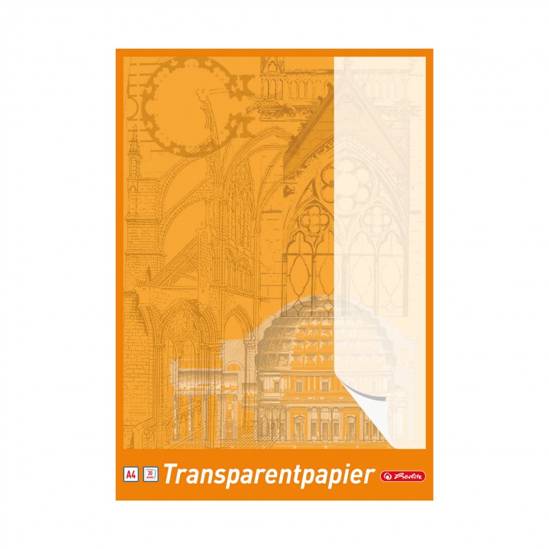 Herlitz Transparent-Zeichenpapier · A4 · 60 g/qm · 30 Blatt