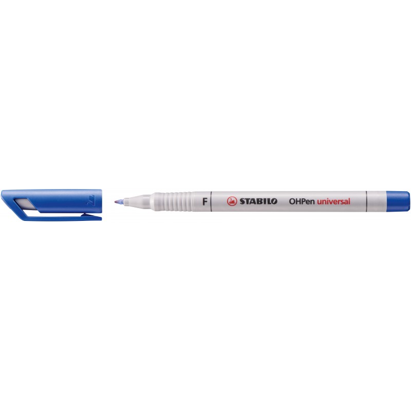 STABILO® Folienstift STABILO® OHPen universal · Fein (F) 0,7 mm · wasserlöslich · blau