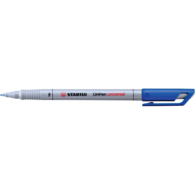 STABILO® Folienstift STABILO® OHPen universal · Fein (F) 0,7 mm · wasserlöslich · blau