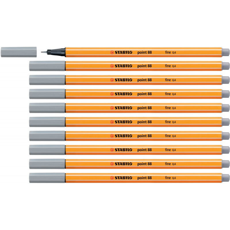 STABILO® Fineliner STABILO® point 88® · 0,4 mm · mittelgrau