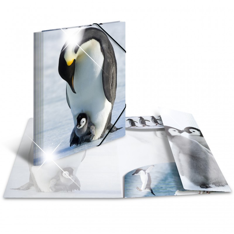 HERMA Sammelmappe · A3 · PP · Glossy Tiere · Pinguine