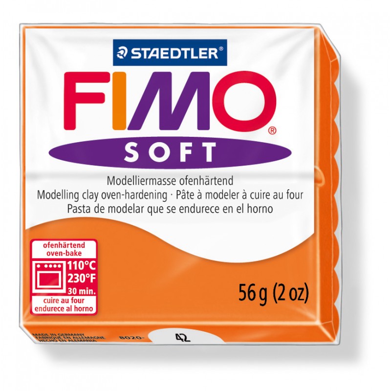 FIMO® soft ofenhärtende STAEDTLER® Modelliermasse - 57g - orange mandarine - 8020-42