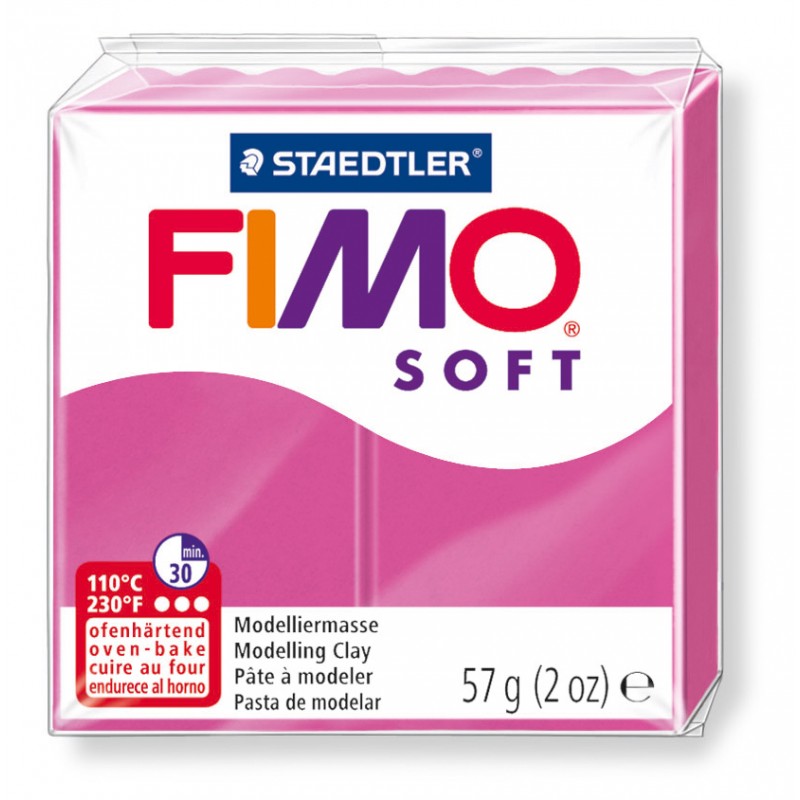 FIMO® soft ofenhärtende STAEDTLER® Modelliermasse - 57g - himbeere pink rosa 8020-22