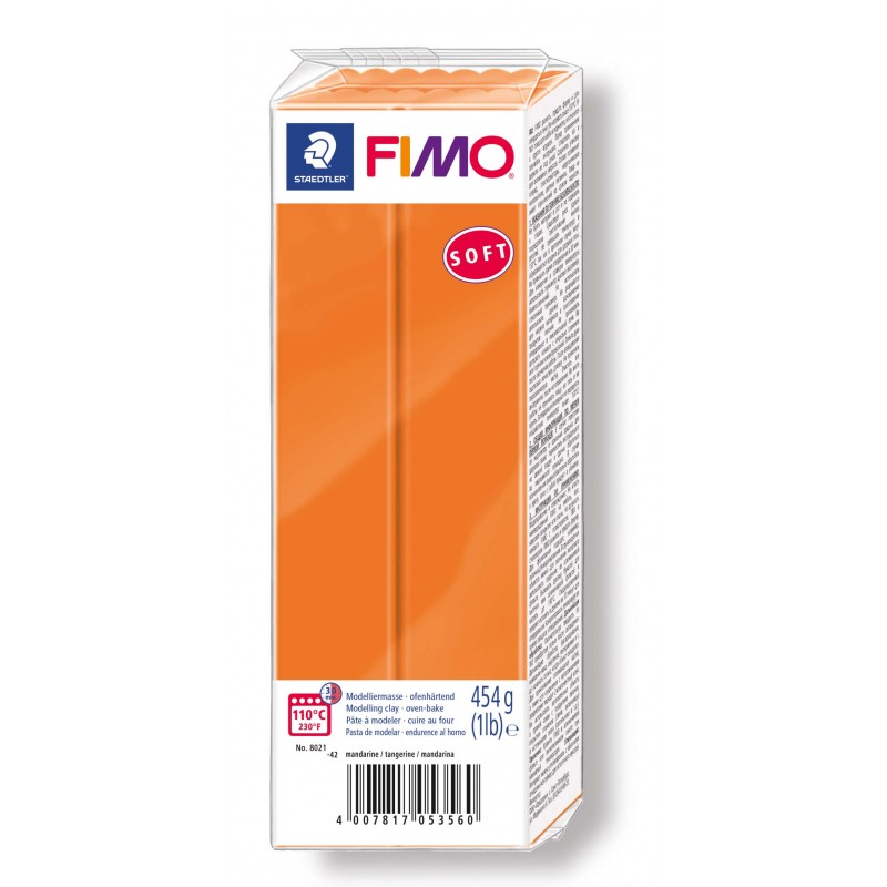 FIMO® soft ofenhärtende STAEDTLER® Modelliermasse - Großblock 454g - orange mandarine - 8021-42