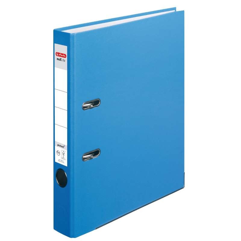 Herlitz Ordner A4 · schmal (5cm)  · maX.file protect · acqua