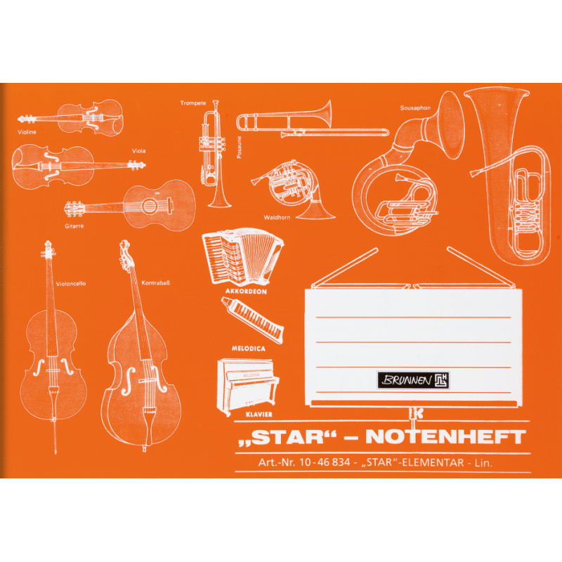 Notenheft · DIN A5 quer · Star Lineatur 14 · 8 Blatt