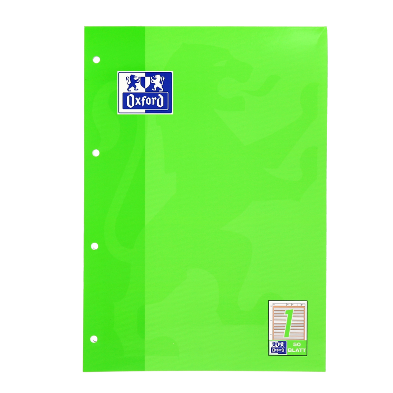 Oxford Arbeitsblock · A4 · Lineatur 1 · 90 g/m² · 50 Blatt