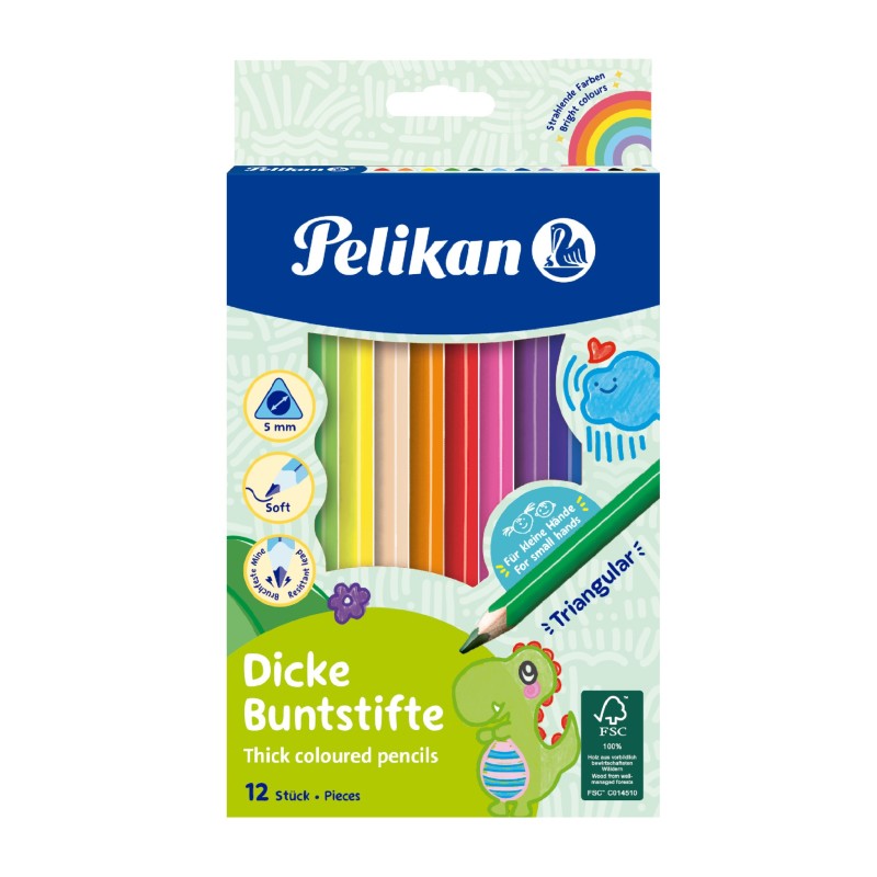 Pelikan Dicke Buntstifte · 12 Farben