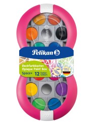 Pelikan Deckfarbkasten Space+ · 12 Farben und Deckweiß · magenta