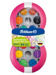 Pelikan Deckfarbkasten Space+ · 24 Farben und Deckweiß · magenta