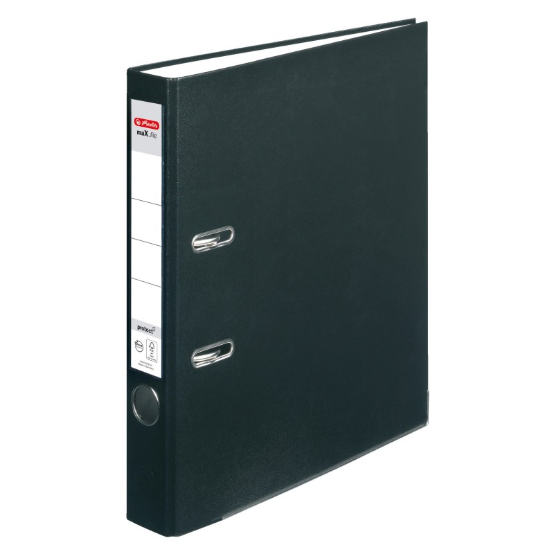 Herlitz Ordner A4 · schmal (5cm) · maX.file protect · schwarz