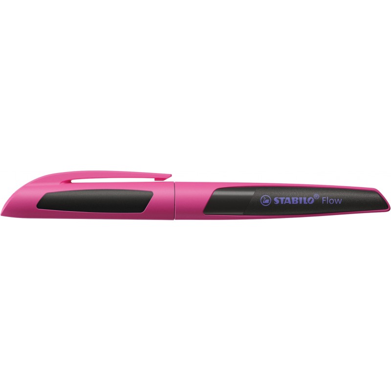 STABILO® Füller Flow "SPORTY" · Ergonomischer Schulfüller · pink / schwarz